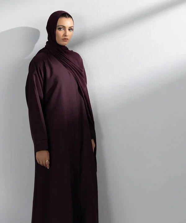 Embroidered Button Through Abaya