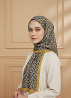 Premium Geometric Mosaic Lawn Hijab - Razia Hijab