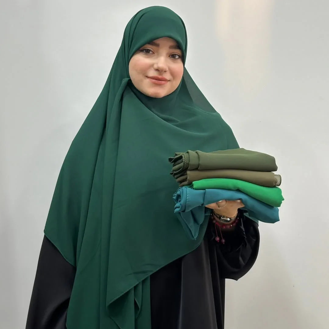 Set of 5 Irani Square Scarves – Georgette Fabric Large Size - Razia Hijab