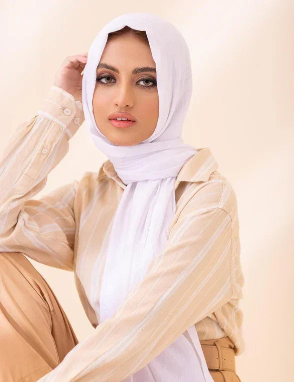 Turkish Slubs - White - Razia Hijab