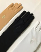 Elegant Full-Length Modest Gloves – Set of 3 (Beige, Black, White) - Razia Hijab