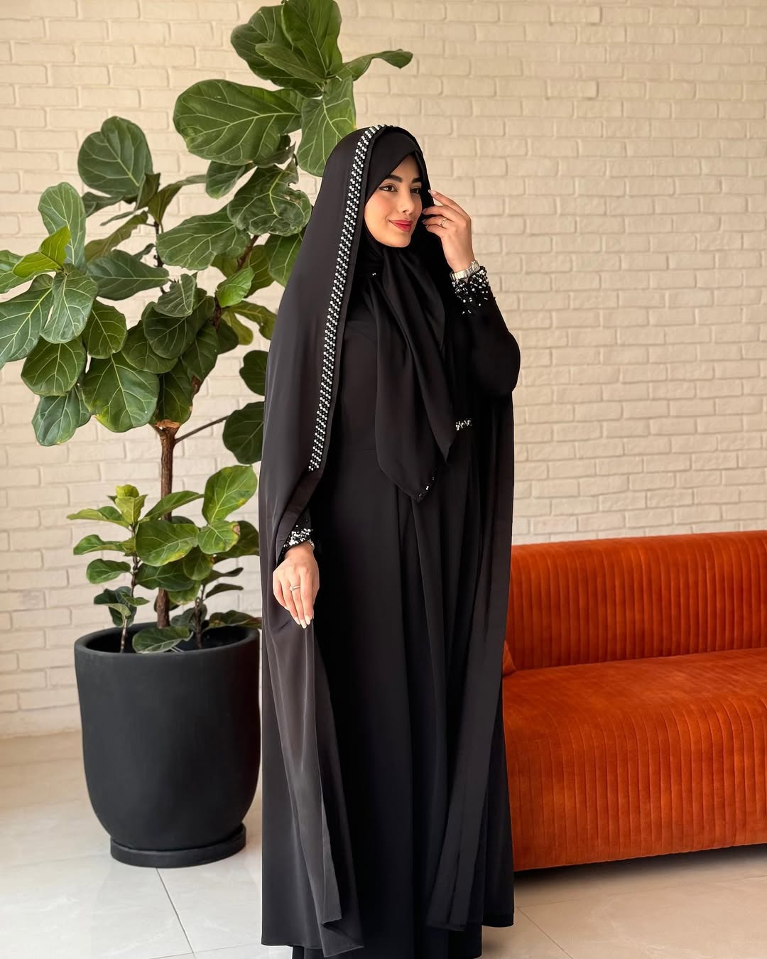 BLACK PEARL HANDWORK CHADOR