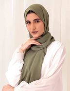 Chiffon Bubble - Olive - Razia Hijab