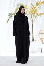 Khuala Black Zoom Nidah Abaya With Hijab - Razia Hijab
