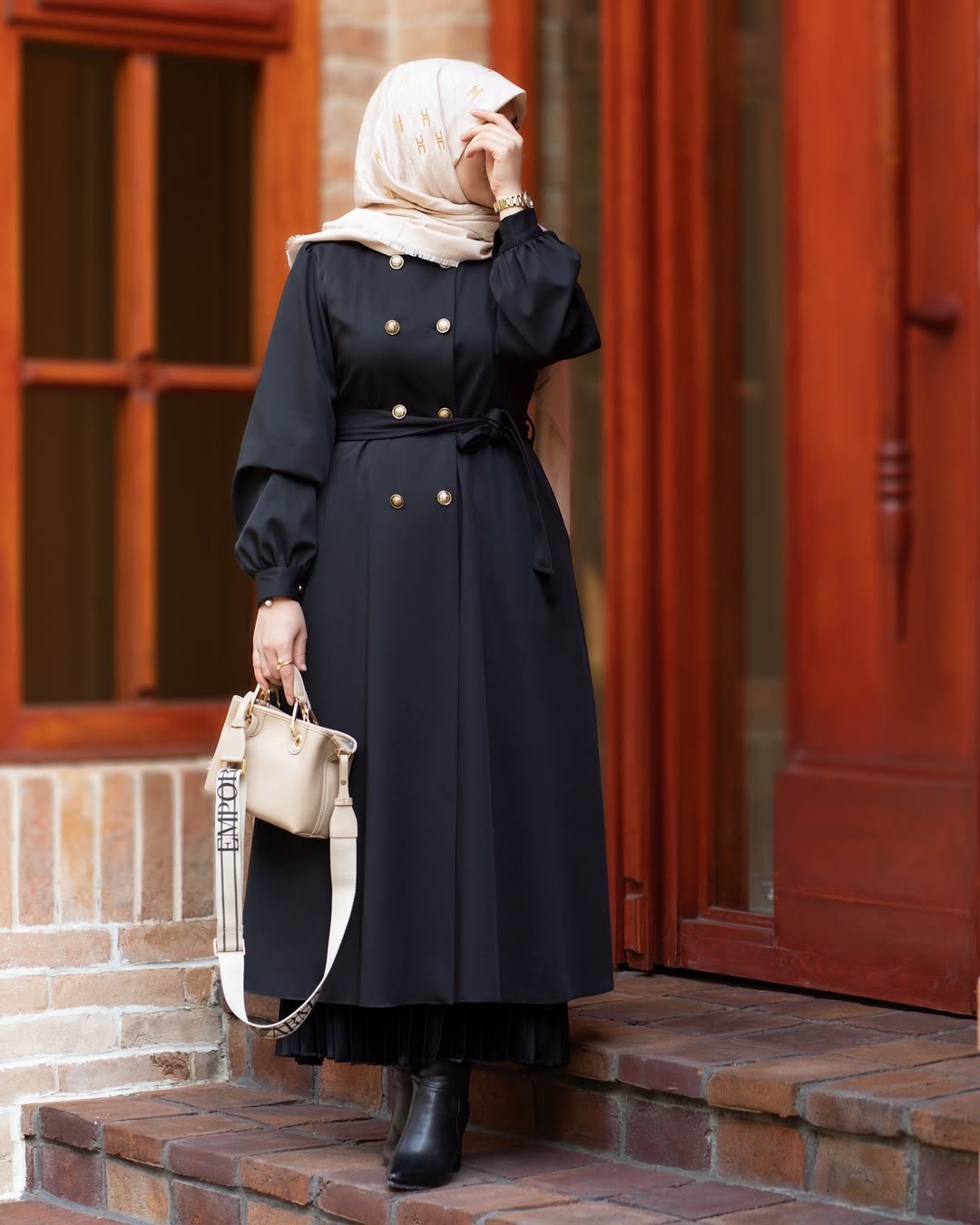Irani Black Coat – Front Open Style