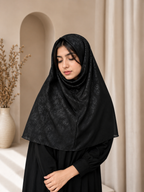 Irani Black Self-Print Maqna