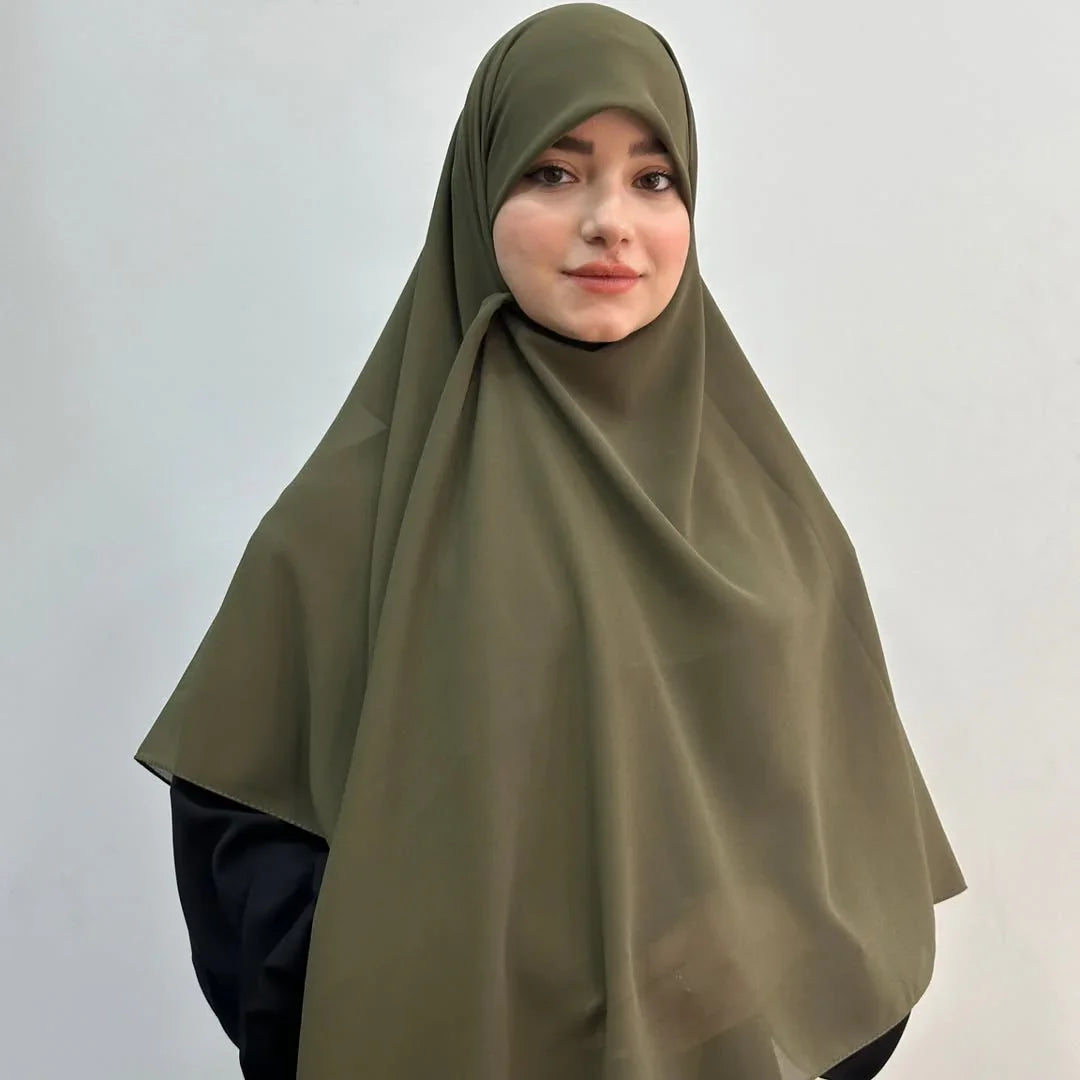 Set of 5 Irani Square Scarves – Georgette Fabric Large Size - Razia Hijab