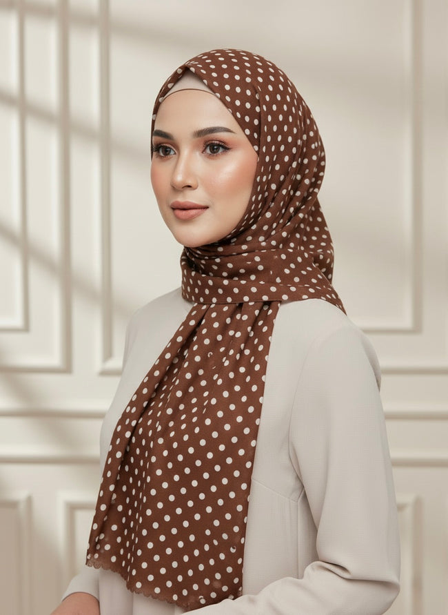 Classic Polka Dot Lawn Hijab Main Image