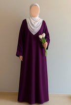 Everyday Front Open Abaya - Indigo