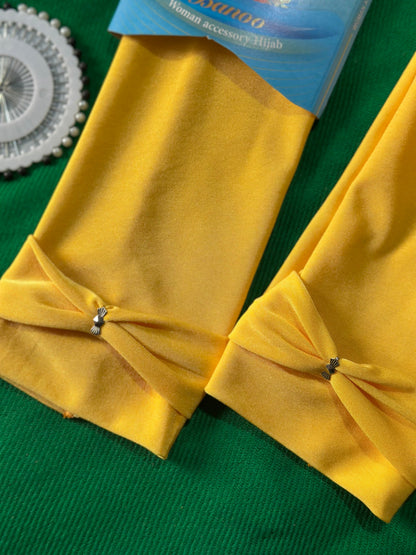 Elegant Yellow Iranian Cotton Jersey Sleeves