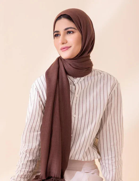 Turkish Slubs - Chocolate - Razia Hijab Hover Image