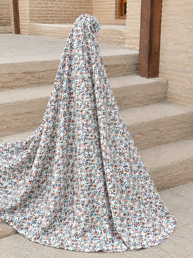 Printed Irani Chador – Soft Linen, Wrinkle-Free & Full Coverage Hover Image