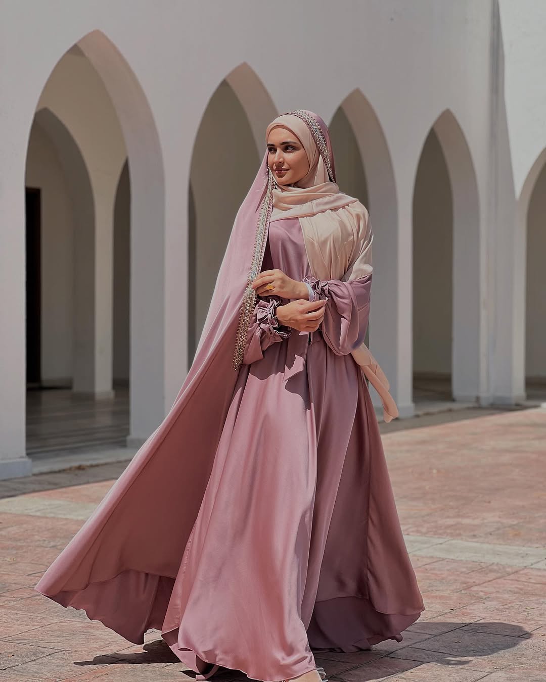 FESTIVE (BRIDAL CHADOR) TEA PINK