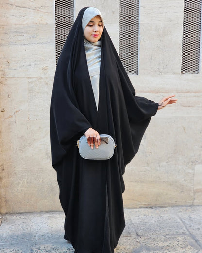 Elegant Irani Abaya with Dori Style Sleeves