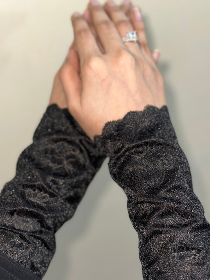 Elegant Black Lace Sleeves