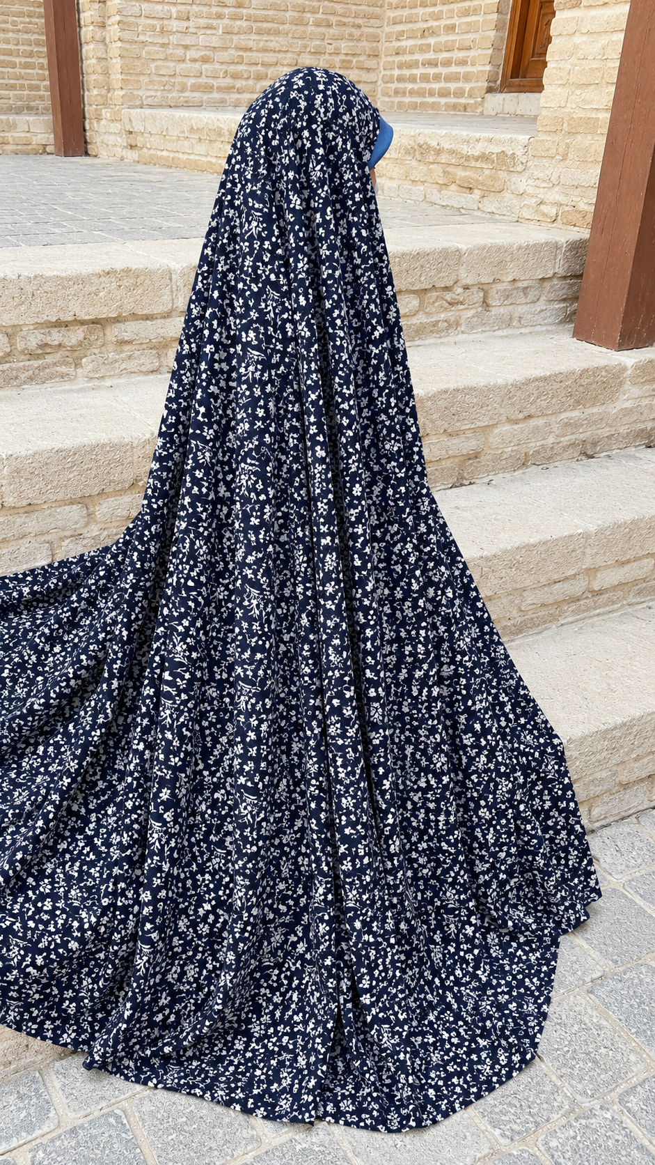 Printed Irani Chador – Soft Linen, Wrinkle-Free & Full Coverage