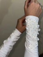 Luxury White Iranian Sleeves - Razia Hijab