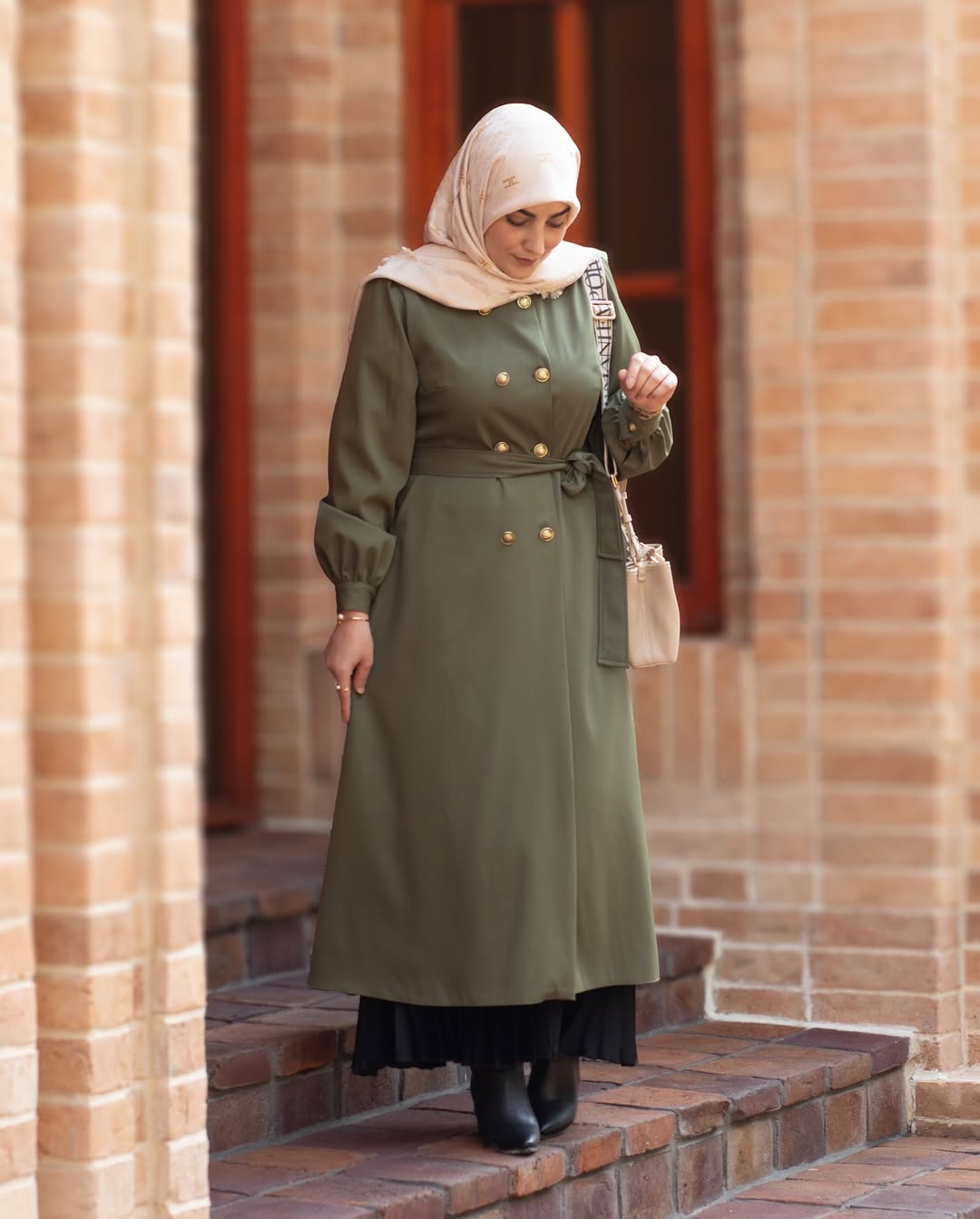 Irani Pista Green Coat – Front Open Style