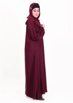 Aura Maroon Abaya - Razia Hijab