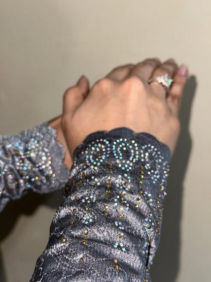 Elegant Silver Iranian Fancy Sleeves