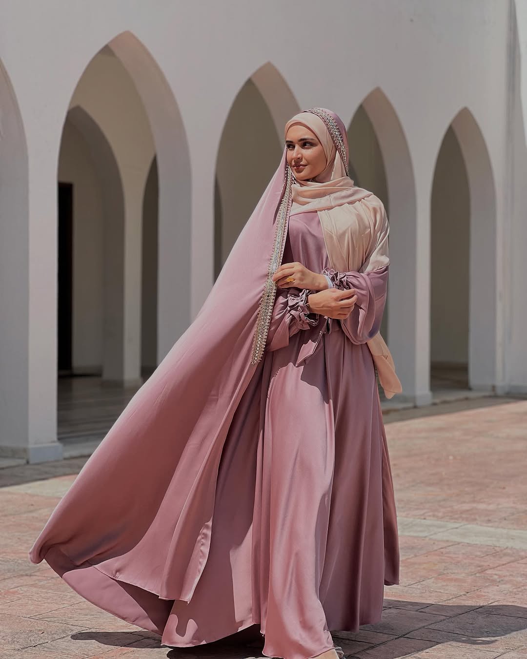 FESTIVE (BRIDAL CHADOR) TEA PINK