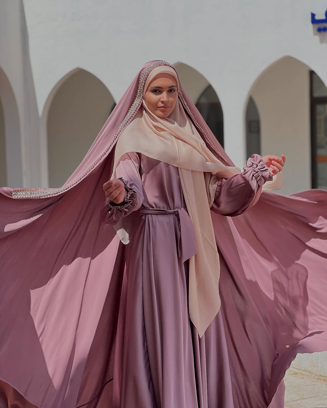 FESTIVE (BRIDAL CHADOR) TEA PINK