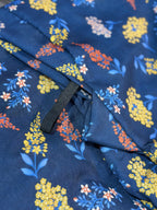 Elegant Floral Blue Namaz Chador – Soft & Modest Prayer Wear - Razia Hijab