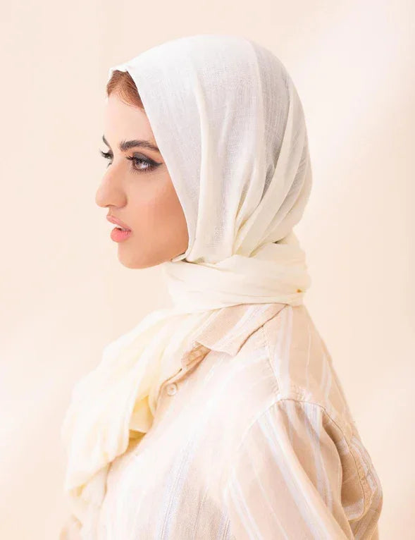 Turkish Slubs - Offwhite - Razia Hijab Hover Image