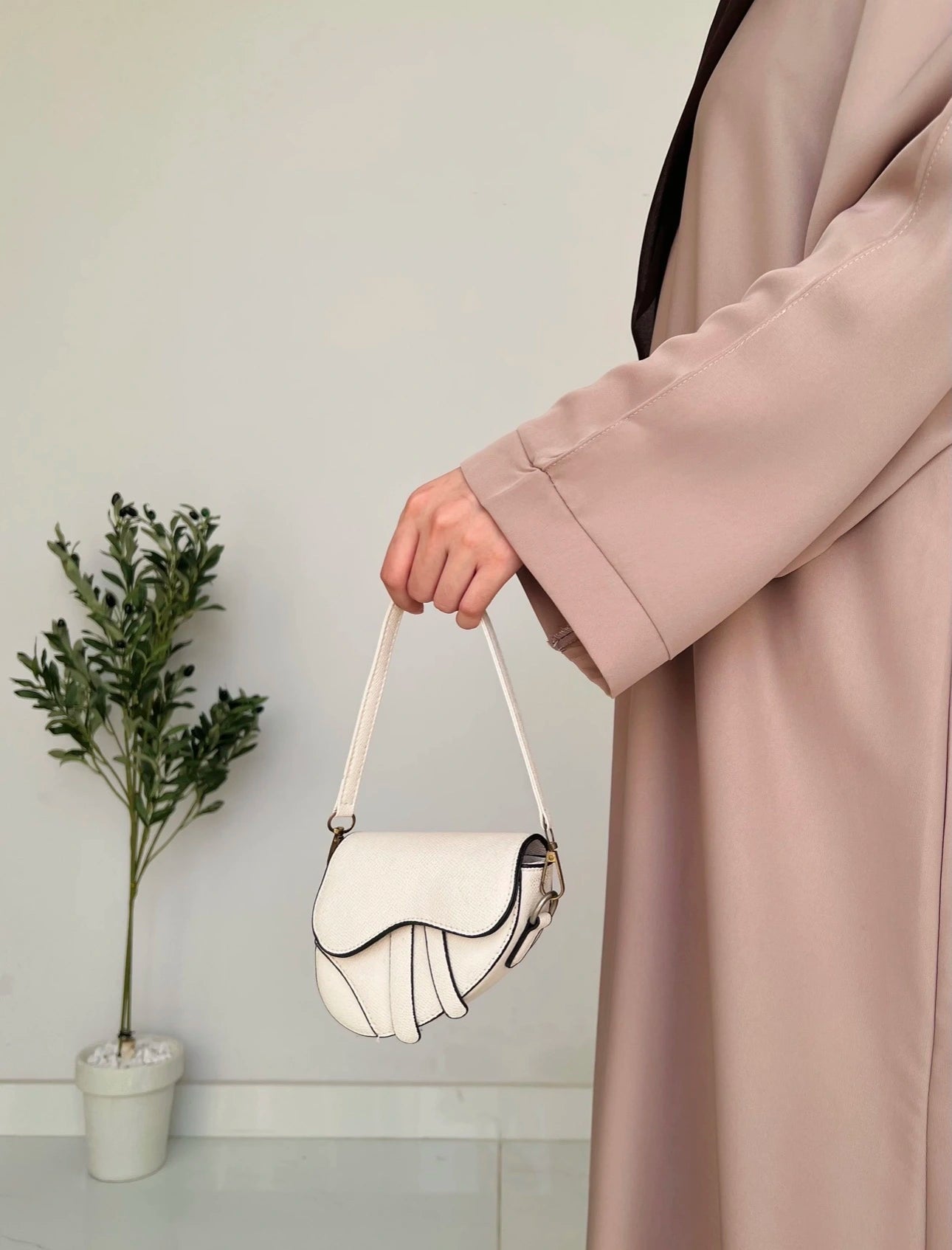 Everyday Front Open Abaya - Beige