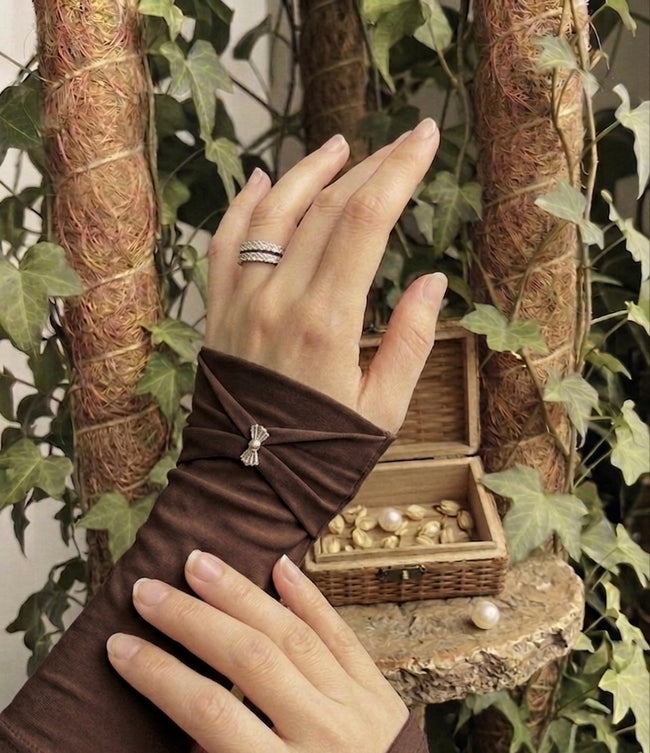 Premium Chocolate Brown Modest Arm Sleeves Main Image