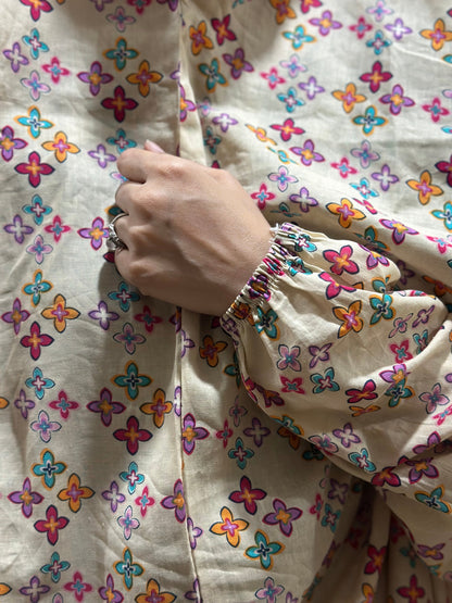 Floral Printed Namaz Chador – Soft & Breathable Fabric