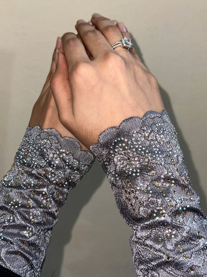 Elegant Silver Iranian Fancy Sleeves