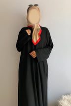 Everyday Front Open Abaya - Black