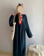 Everyday Front Open Abaya - Teal