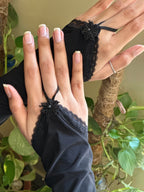 Black Iranian Finger Loop Sleeves - Razia Hijab