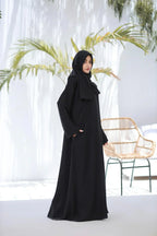 Khuala Black Zoom Nidah Abaya With Hijab - Razia Hijab