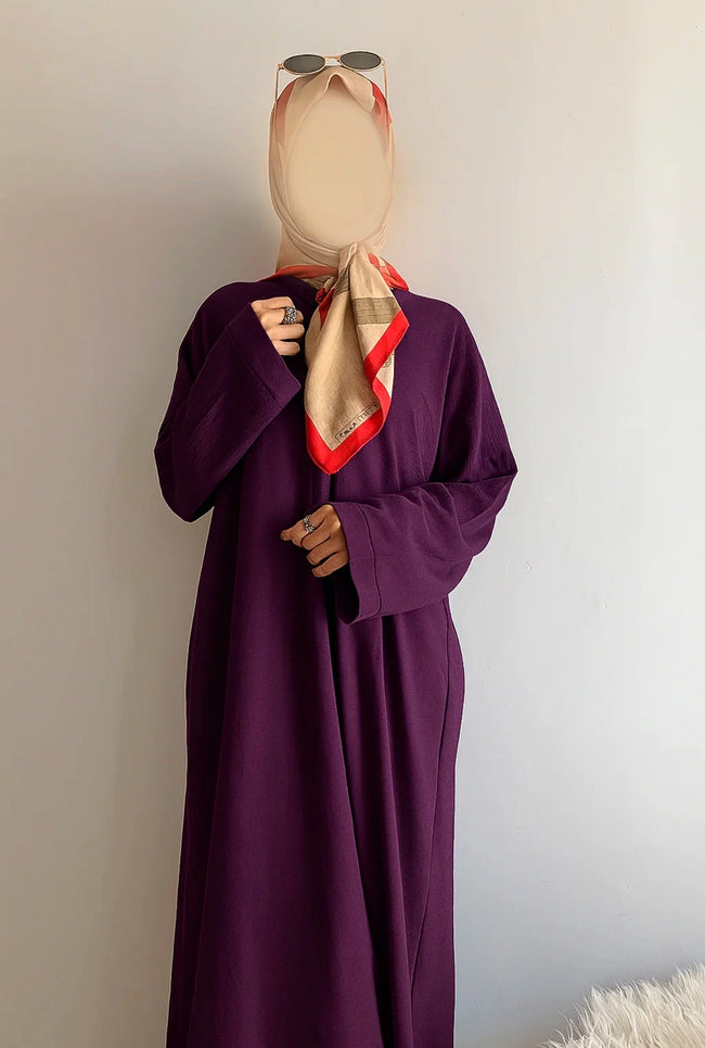 Everyday Front Open Abaya - Indigo Main Image