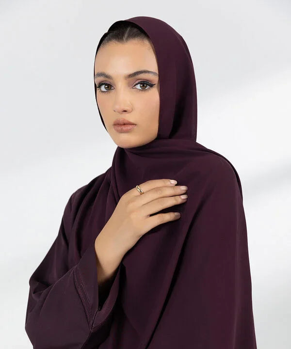 Embroidered Button Through Abaya