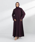 Embroidered Button Through Abaya - Razia Hijab