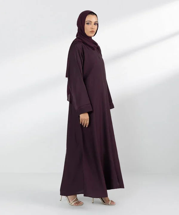 Embroidered Button Through Abaya - Razia Hijab