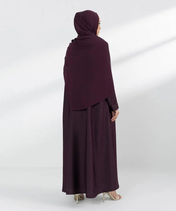 Embroidered Button Through Abaya