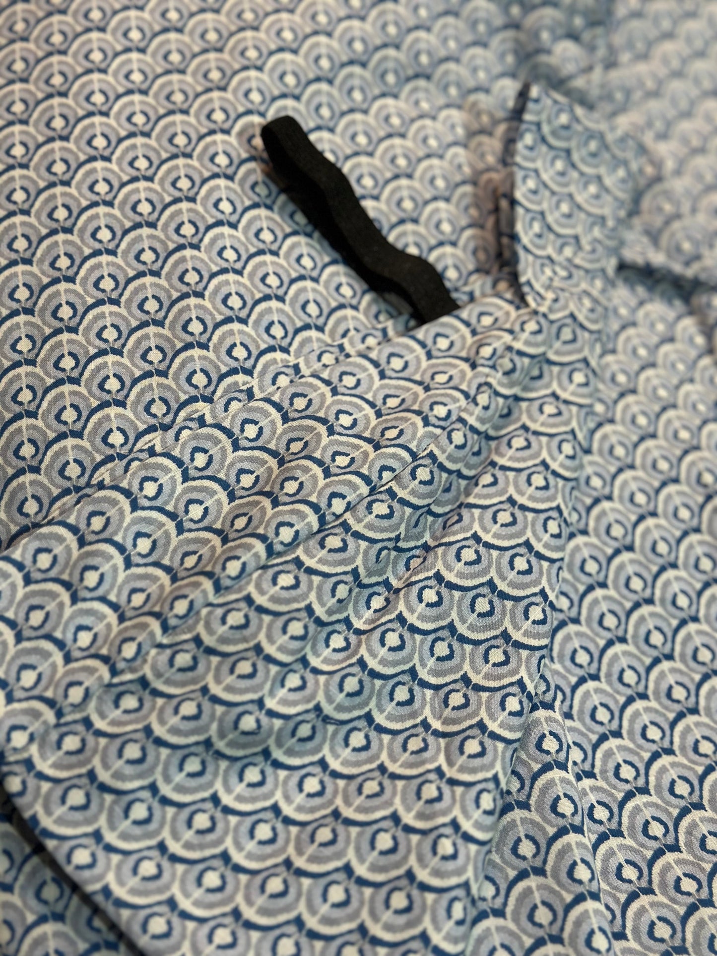 Blue Printed Namaz Chador – Soft & Comfortable Prayer Wear