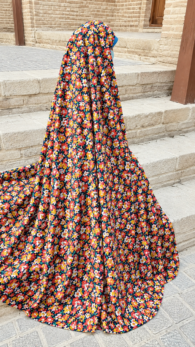 Printed Irani Chador – Soft Linen, Wrinkle-Free & Full Coverage Hover Image