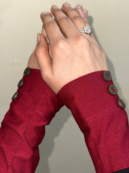 Elegant Maroon Iranian Sleeves