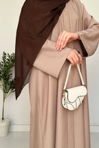 Everyday Front Open Abaya - Beige