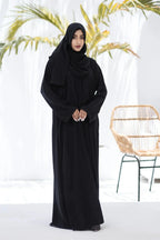 Khuala Black Zoom Nidah Abaya With Hijab - Razia Hijab