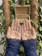 Premium Floral Lace Arm Sleeves – Navy Blue