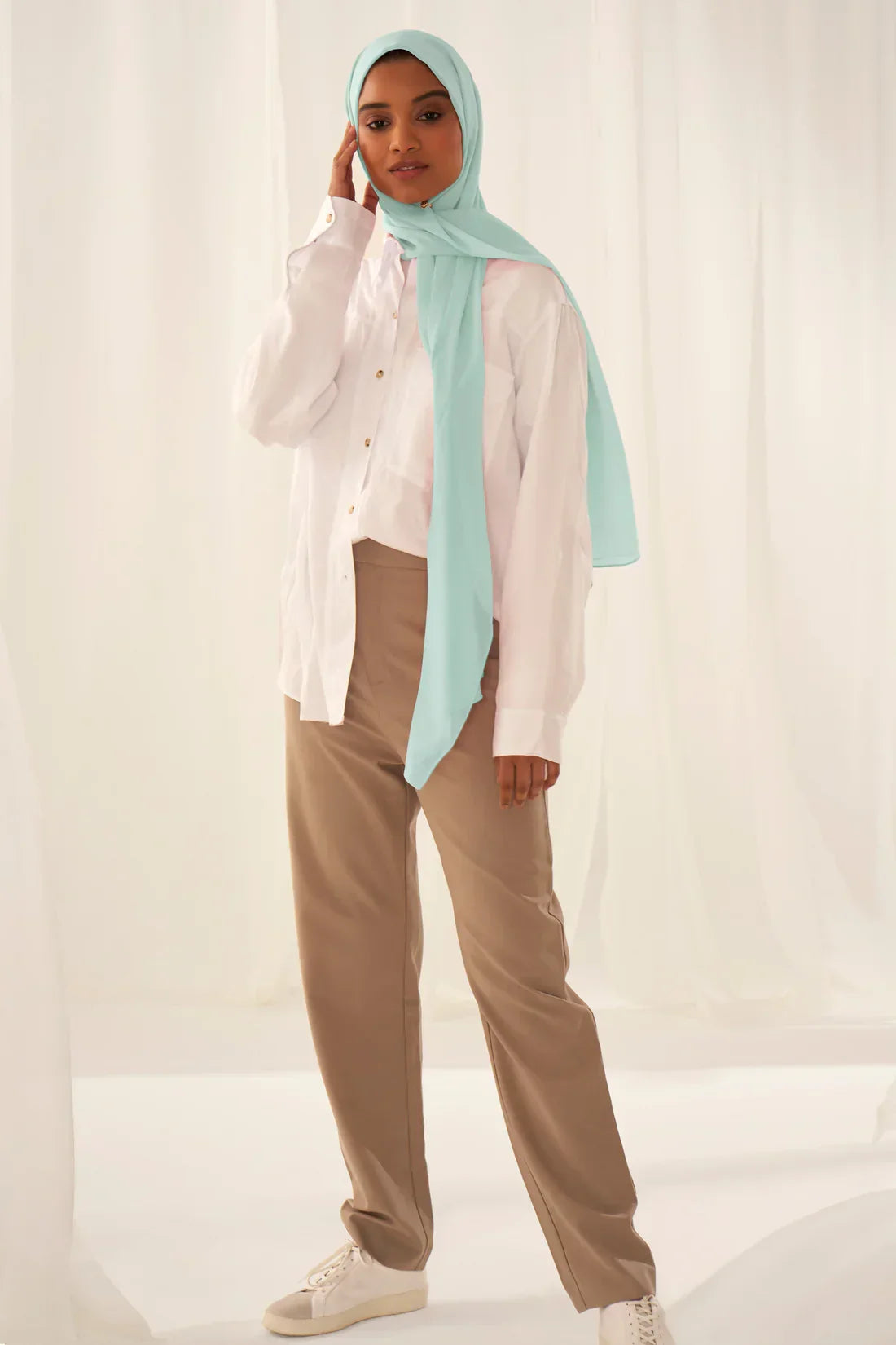 Everyday Chiffon Hijab - Pale Mint - Razia Hijab