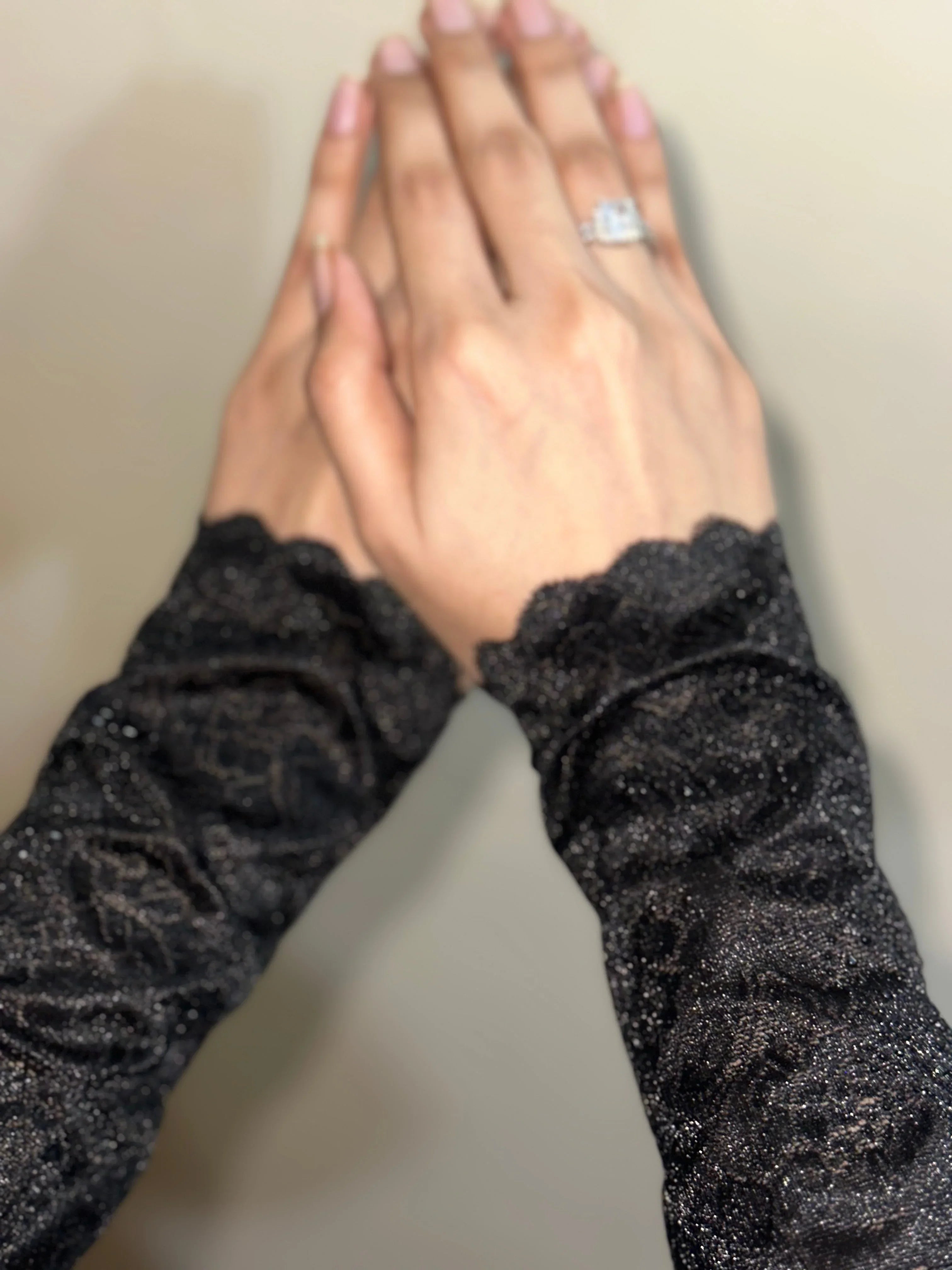 Elegant Black Lace Sleeves - Razia Hijab