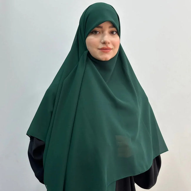 Set of 5 Irani Square Scarves – Georgette Fabric Large Size - Razia Hijab Hover Image